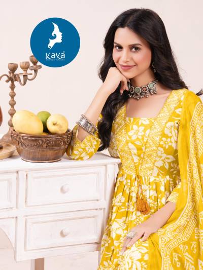 HEERAVATI BY KAYA KURTI DESIGNER COTTON  ANARKALI SALWAR SUIT WHOLESALER IN INDIA